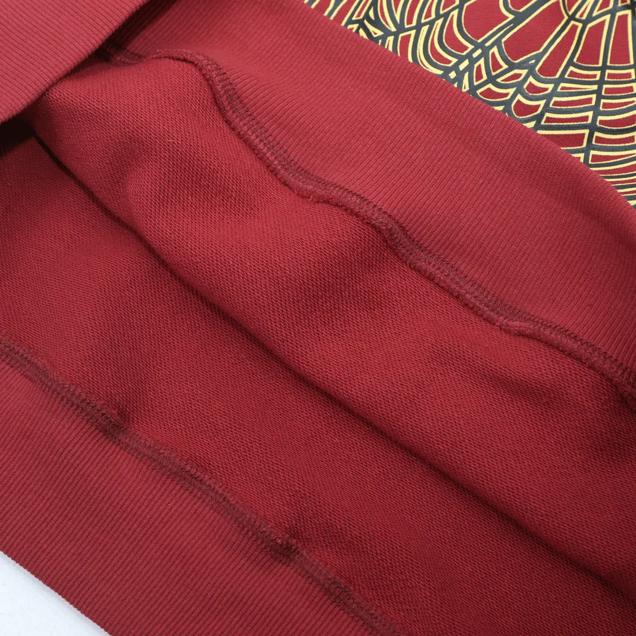 SP5 Maroon Sp5der Hoodie inside