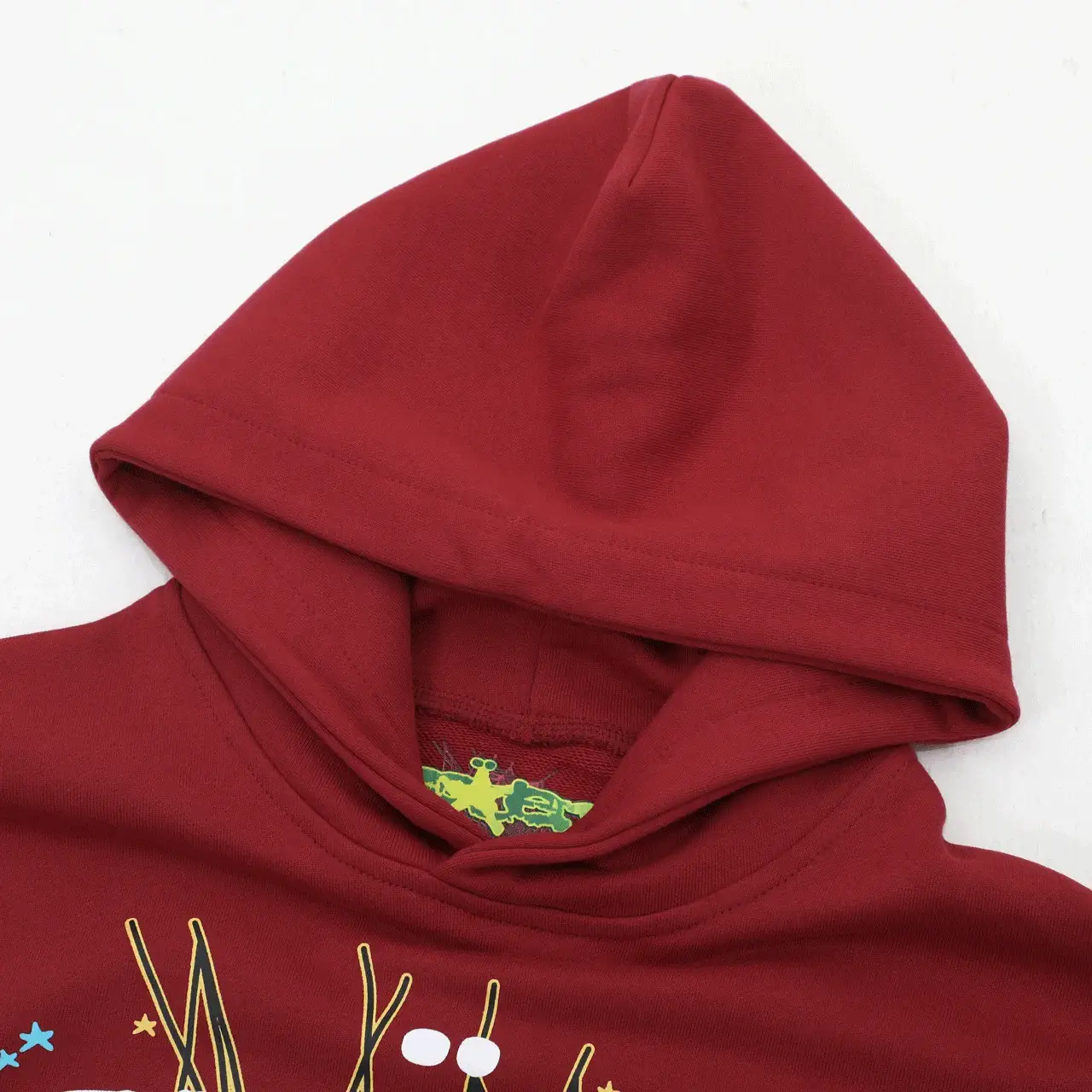 SP5 Maroon Sp5der Hoodie hood