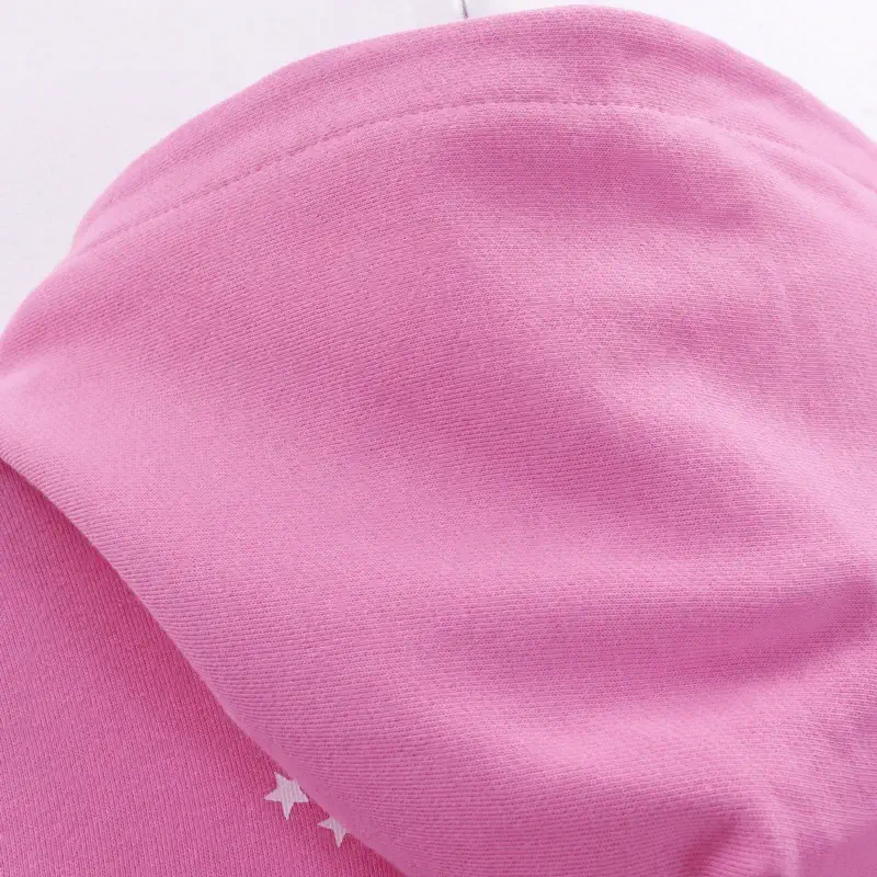 Sp5der Hoodie Atlanta Pink hood