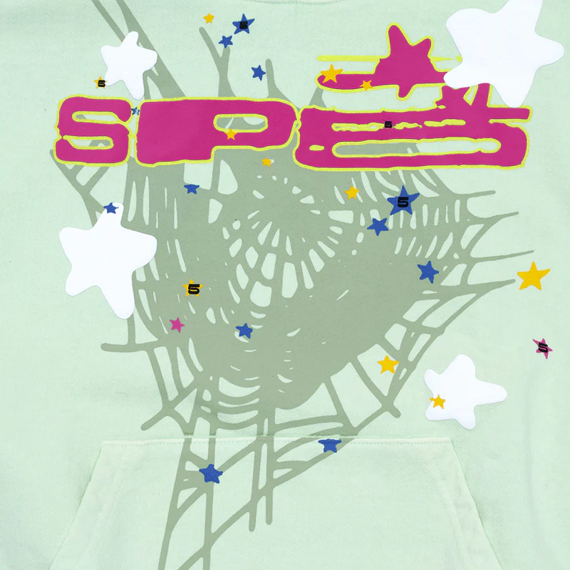SP5 Mint HOODIE sp5der close