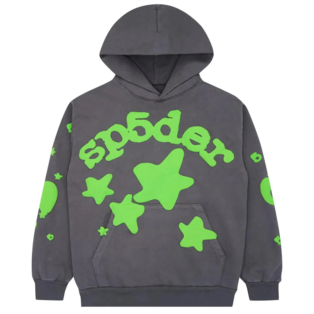 Sp5der Beluga Green-Grey Hoodie