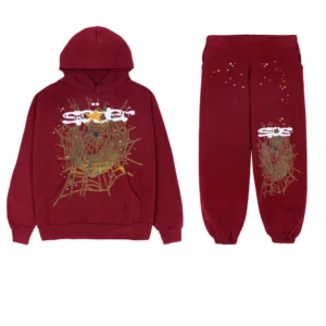 Sp5der Sweatsuit SP5 Maroon
