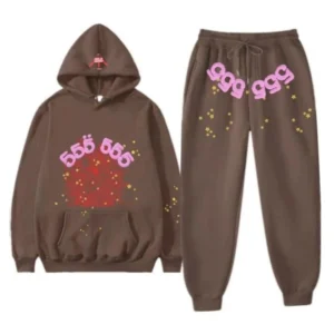 Sp5der Sweatsuit Angel Number Brown