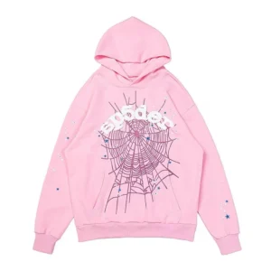 Sp5der OG Web Hoodie Pink