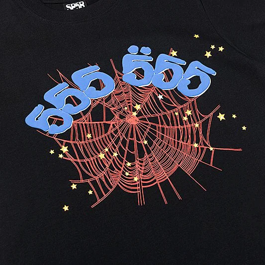 Sp5der T-Shirt 555 Black logo